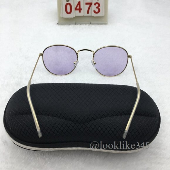 Round Fashion Retro Vintage Sunglasses - Picture 3 of 4